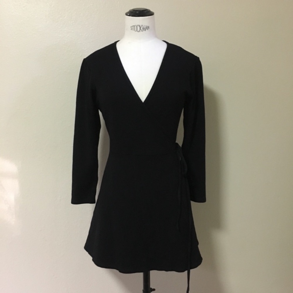 Mini American apparel black wrap dress size M